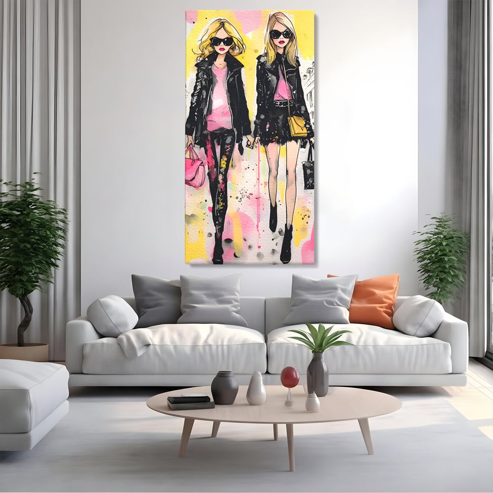 Tablou Canvas C1104, Fashion Girls , Culori, Moda, Fete, Living Room, Bedroom, Relaxare, Culori Vibrante